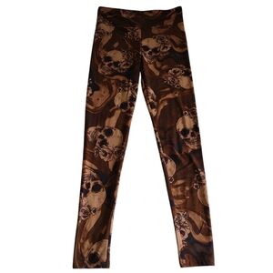 No Boundaries S/M High Rise Legging Ankle Length Skull Marble Print Leggings